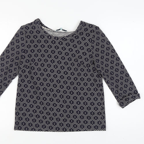 Dickins & Jones Women's Black XS Geometric Knit Top