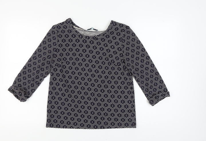 Dickins & Jones Women's Black XS Geometric Knit Top