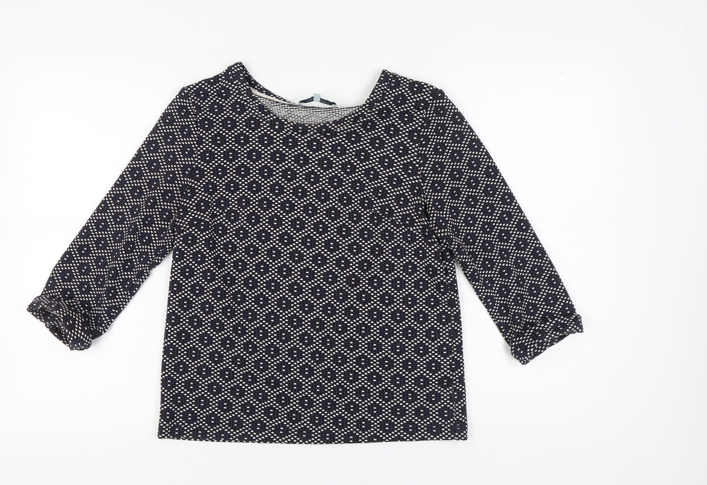 Dickins & Jones Women's Black XS Geometric Knit Top