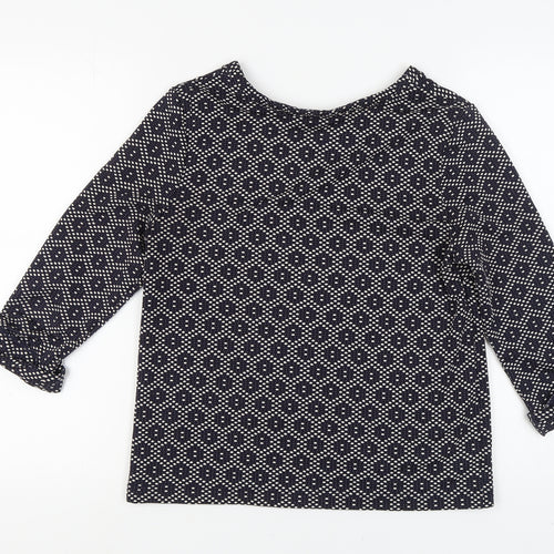 Dickins & Jones Women's Black XS Geometric Knit Top