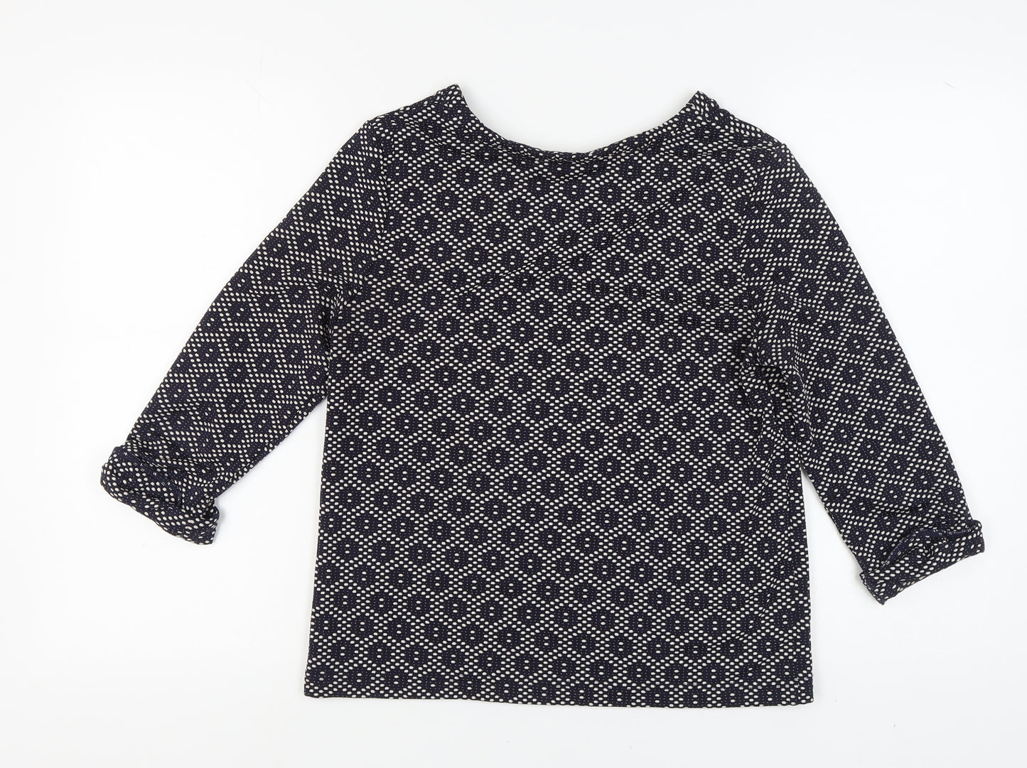 Dickins & Jones Women's Black XS Geometric Knit Top