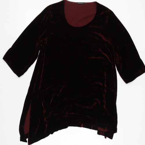 Grizas Women's Brown Velvet Trapeze Dress Size S