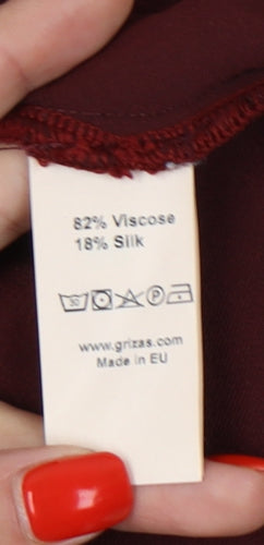 Grizas Women's Brown Velvet Trapeze Dress Size S
