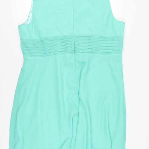 AMELIA COLLECTION Women's Green Fit & Flare Dress Size 22