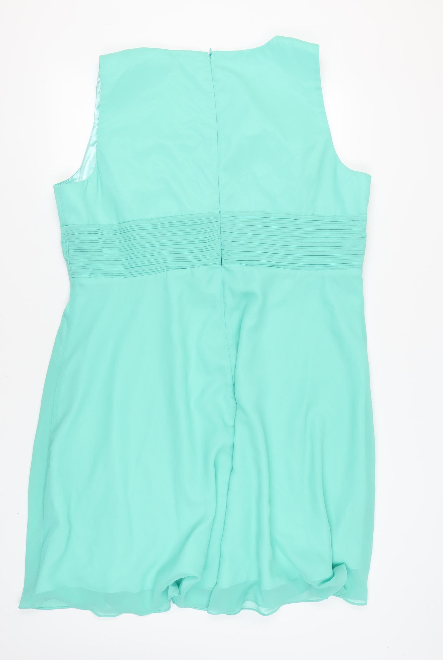 AMELIA COLLECTION Women's Green Fit & Flare Dress Size 22
