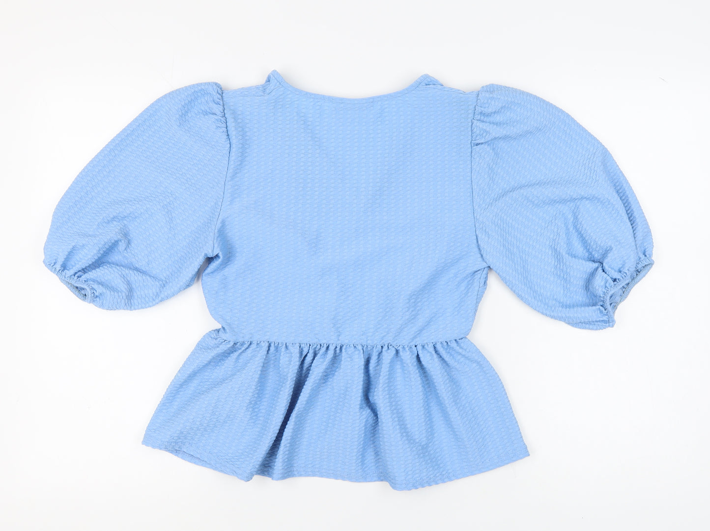 ASOS DESIGN Women's Blue Wrap Blouse, Size 12
