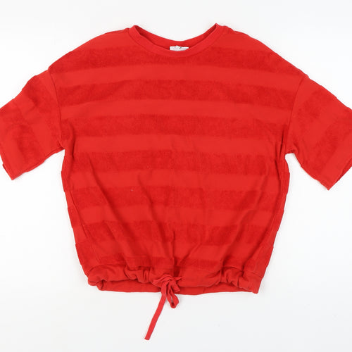 Next Women’s Red Striped T-Shirt Size 10