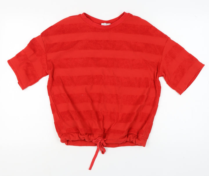 Next Women’s Red Striped T-Shirt Size 10