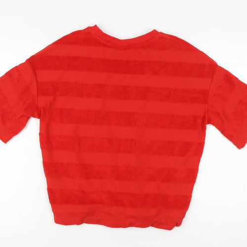 Next Women’s Red Striped T-Shirt Size 10