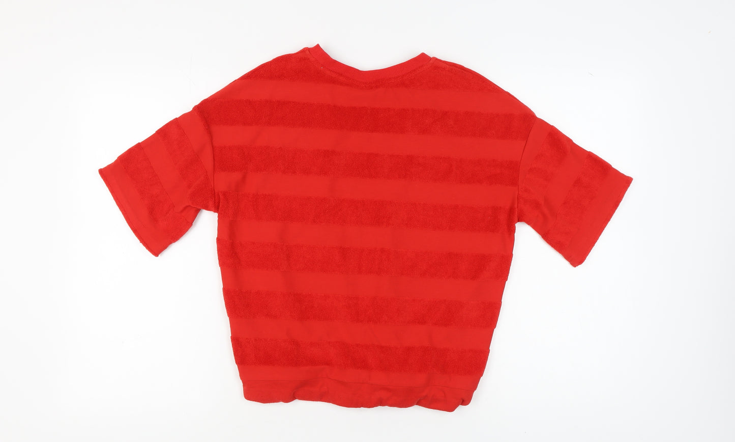 Next Women’s Red Striped T-Shirt Size 10
