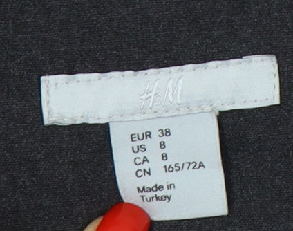 H&M Women's Black Wide-Leg Trousers Size 10