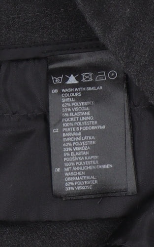 H&M Women's Black Wide-Leg Trousers Size 10