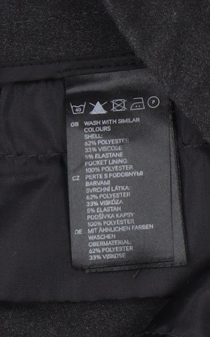 H&M Women's Black Wide-Leg Trousers Size 10