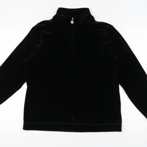 Marks and Spencer Women's Black Full Zip Sweatshirt Size 14