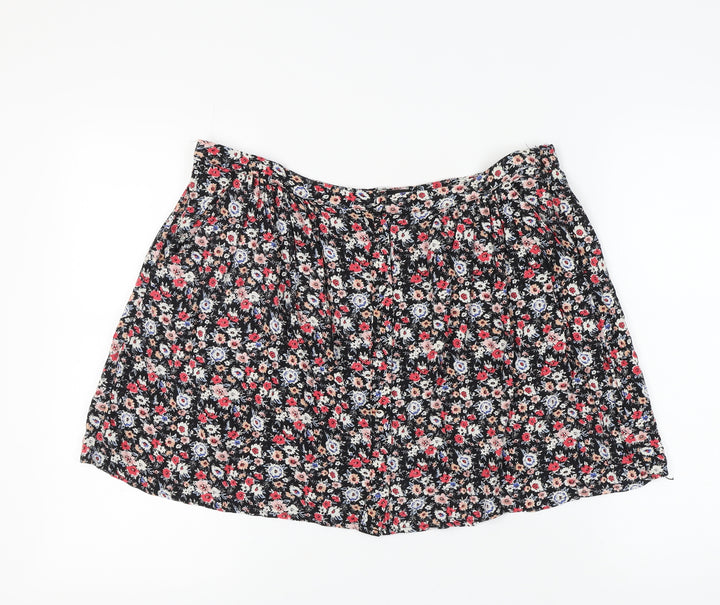 New Look Women's Multicoloured Floral Skirt Size 16