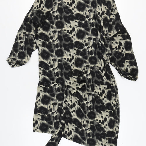 Zara Basic Women's Multicoloured Animal Print Dress