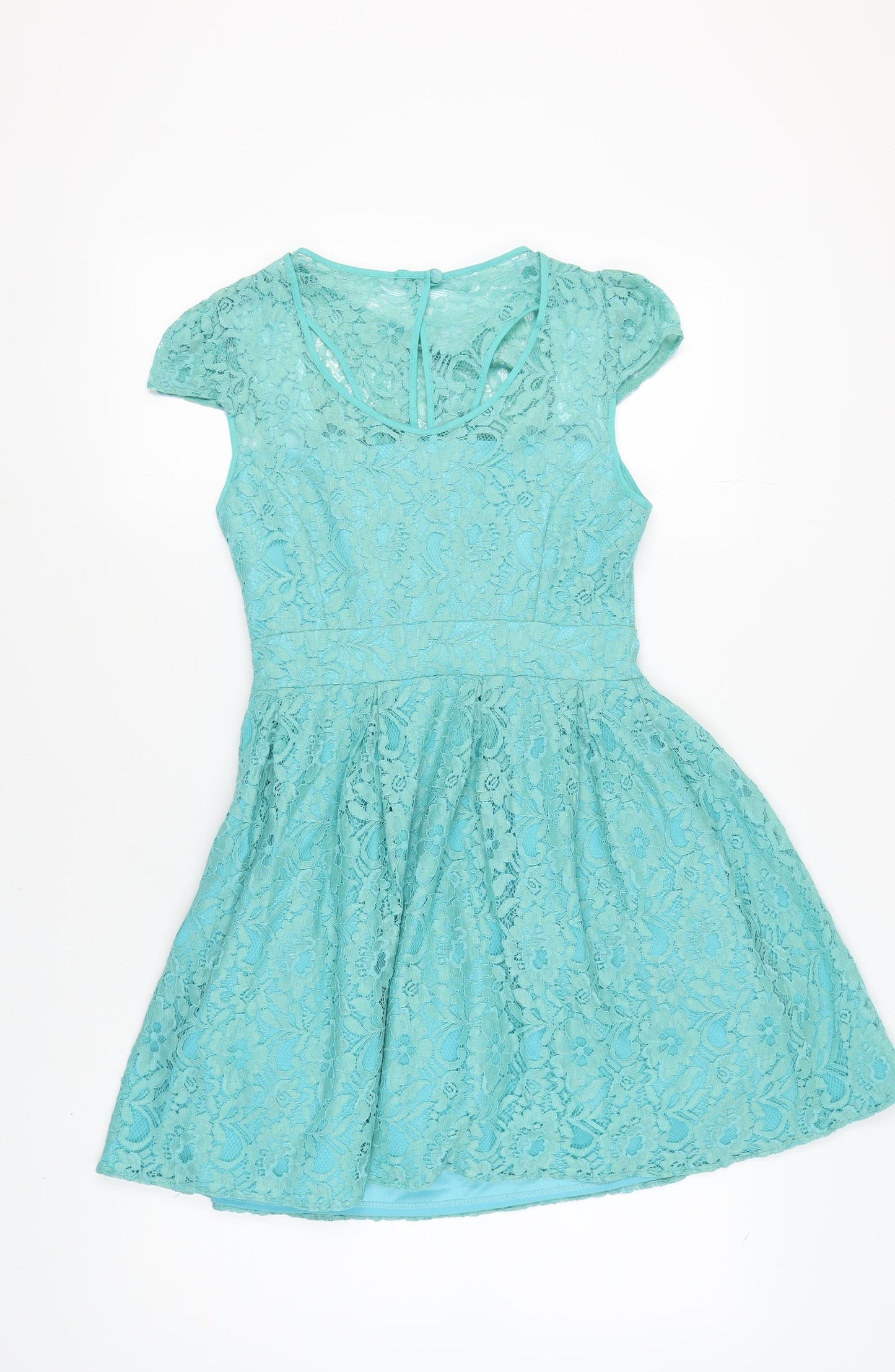 Lydia Bright Women's Blue Fit & Flare Party Dress Size 10