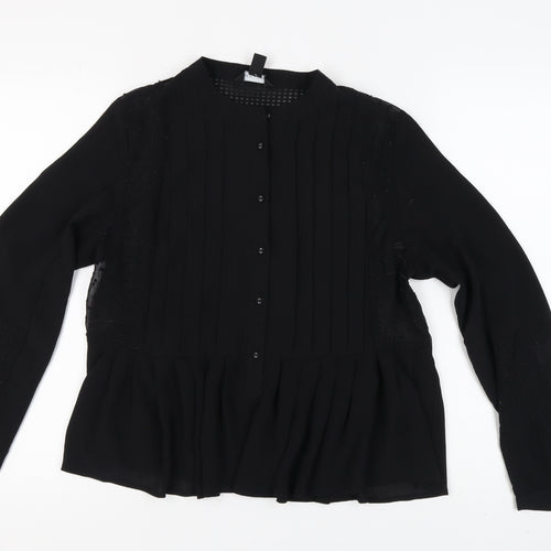 New Look Women's Black Collared Blouse Size 14