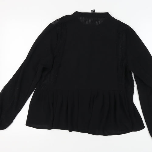 New Look Women's Black Collared Blouse Size 14