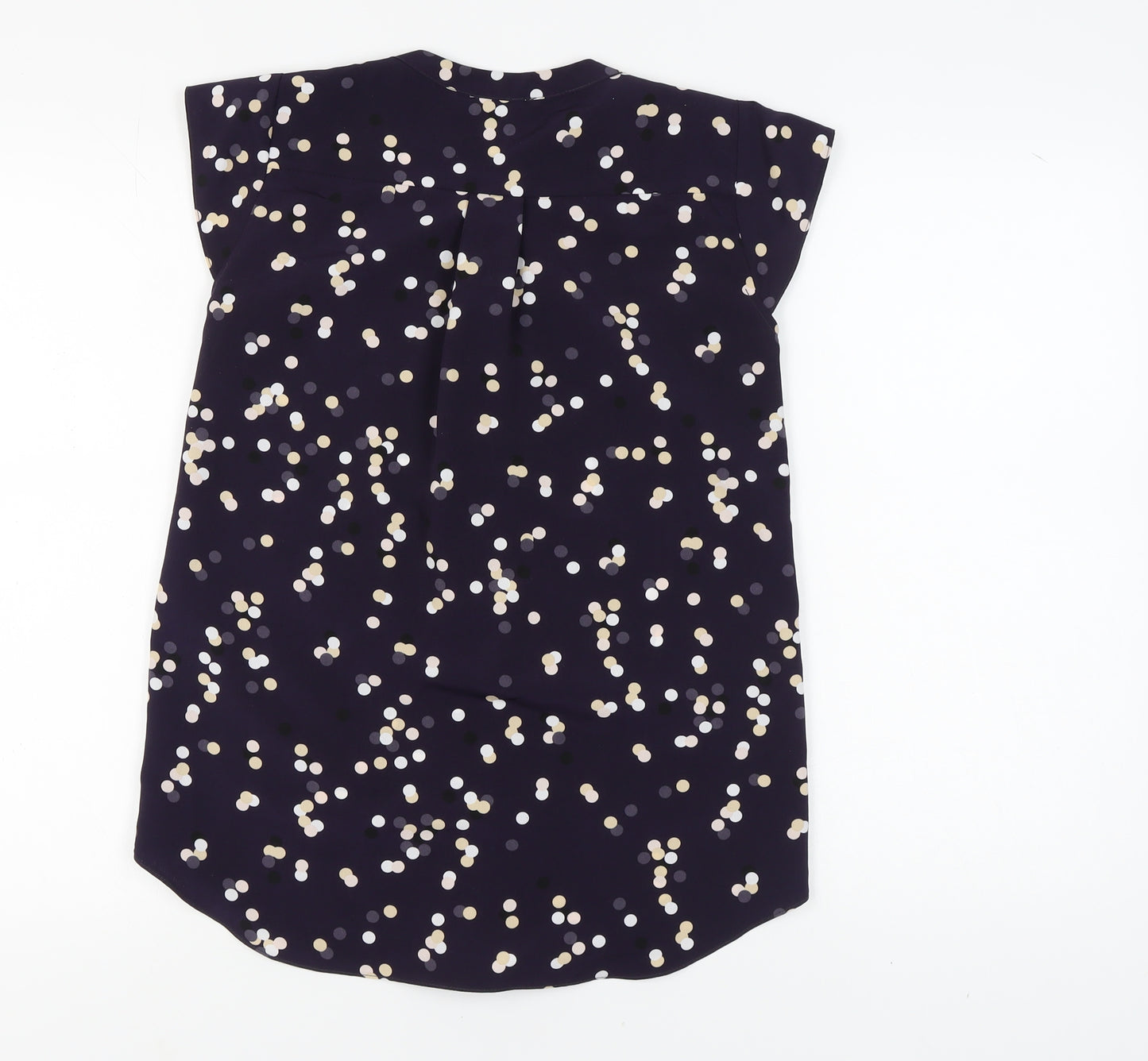 Paraphrase Womens Blue Polka Dot Blouse Size 8