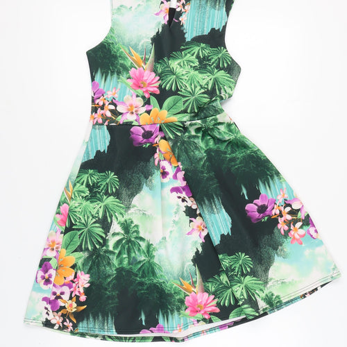 Miss Selfridge Women's Multicoloured Fit & Flare Dress