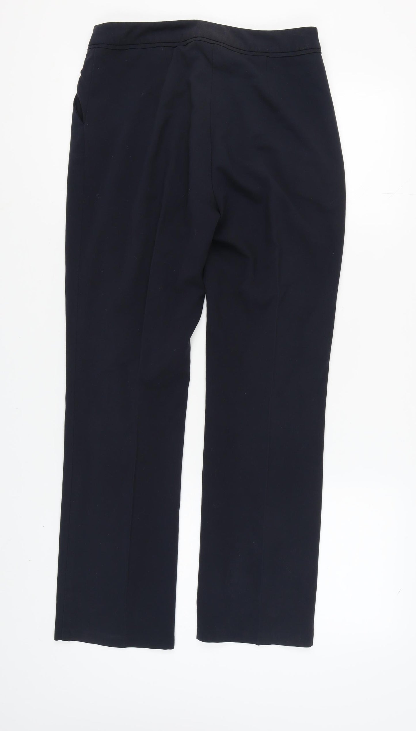 Marks and Spencer Women's Black Straight Trousers, Size 10