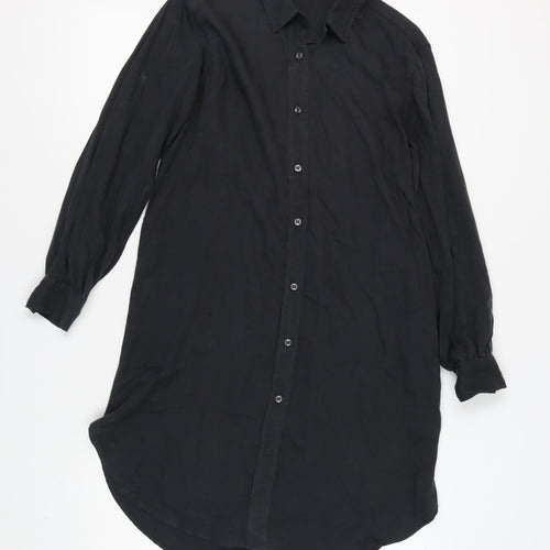 H&M Women's Black Shirt Dress, Size 8 Long Sleeve