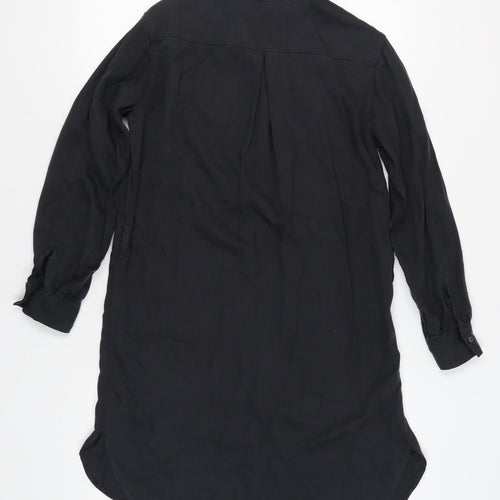 H&M Women's Black Shirt Dress, Size 8 Long Sleeve