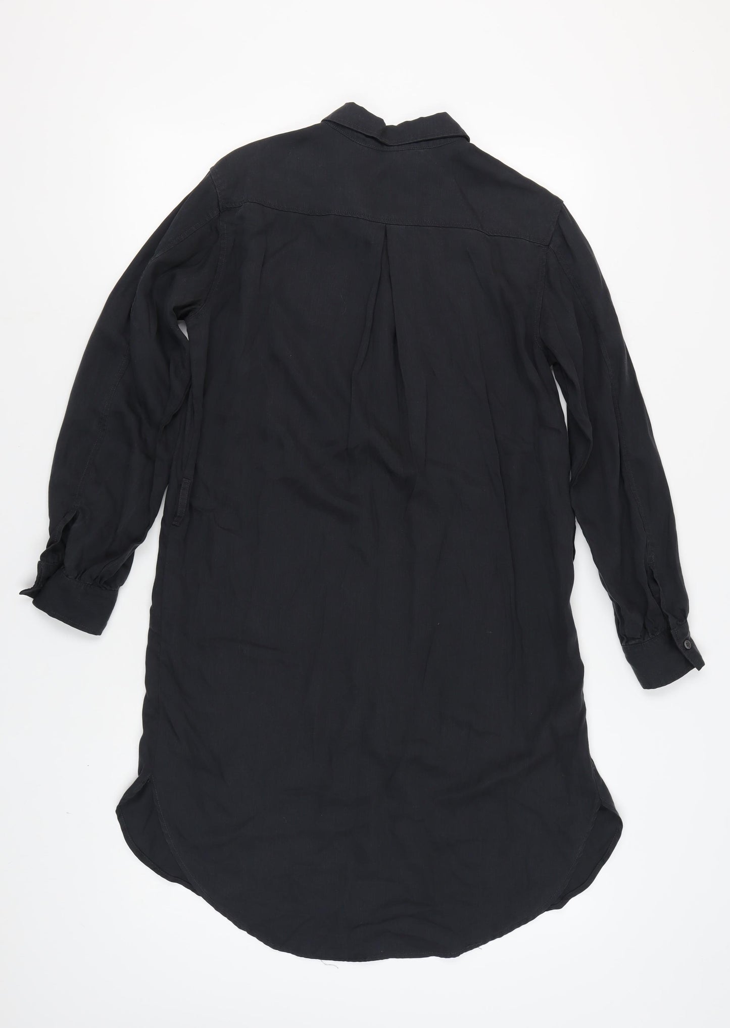H&M Women's Black Shirt Dress, Size 8 Long Sleeve