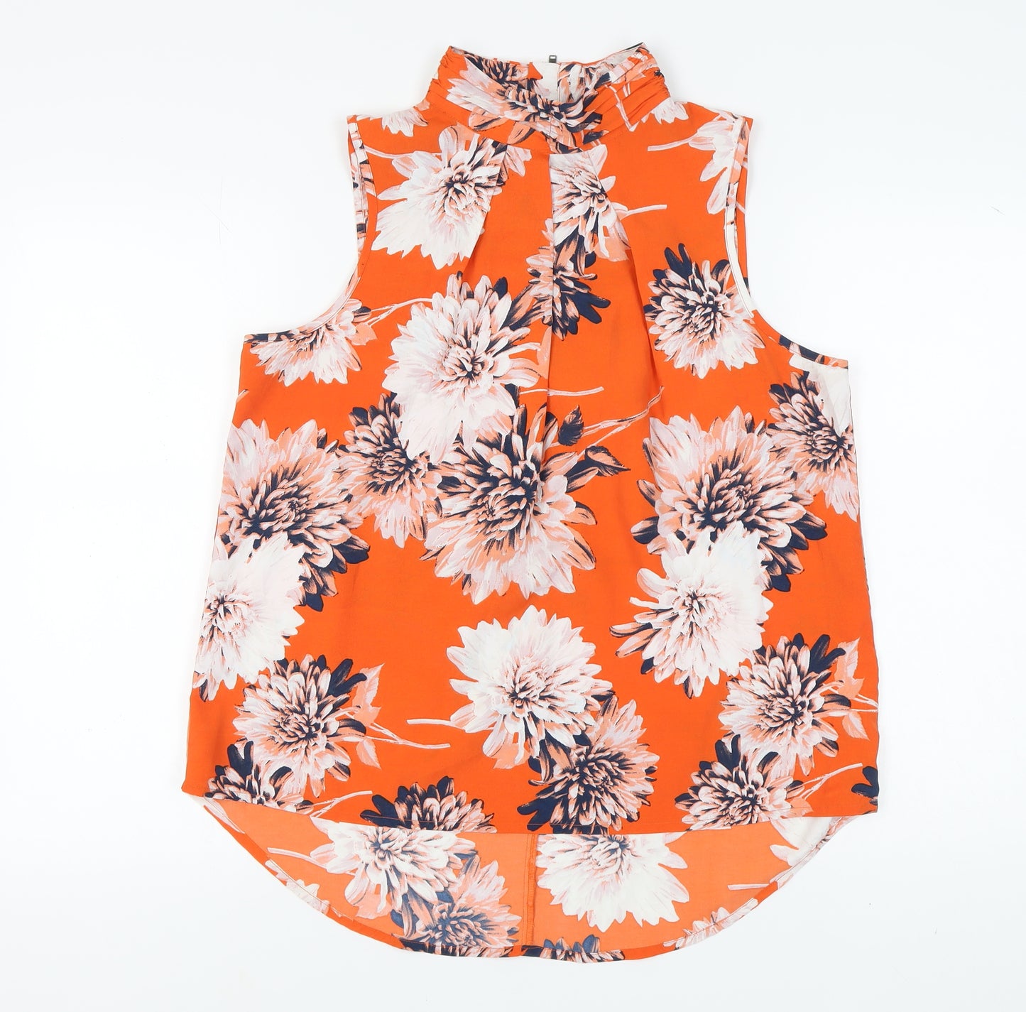 Next Orange Floral High Neck Women's Size 18 Tank Top