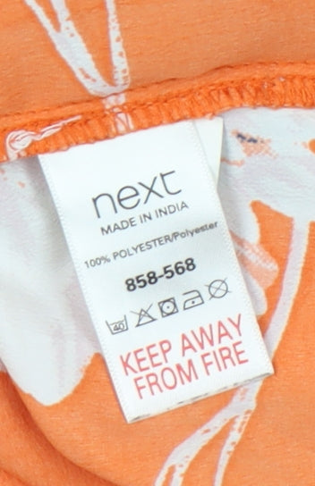 Next Orange Floral High Neck Women's Size 18 Tank Top