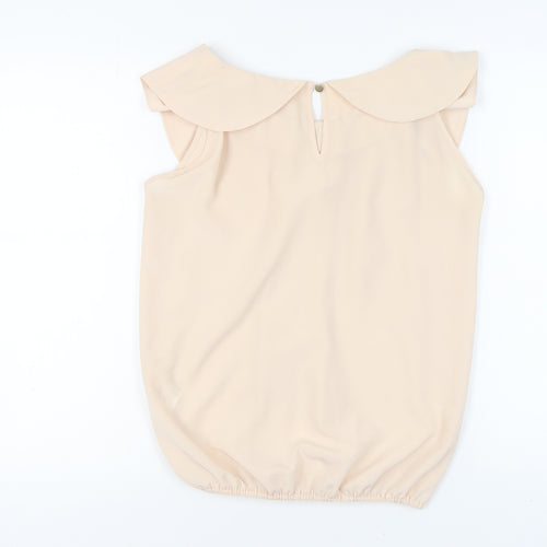 River Island Women's Beige Sleeveless Blouse UK 12