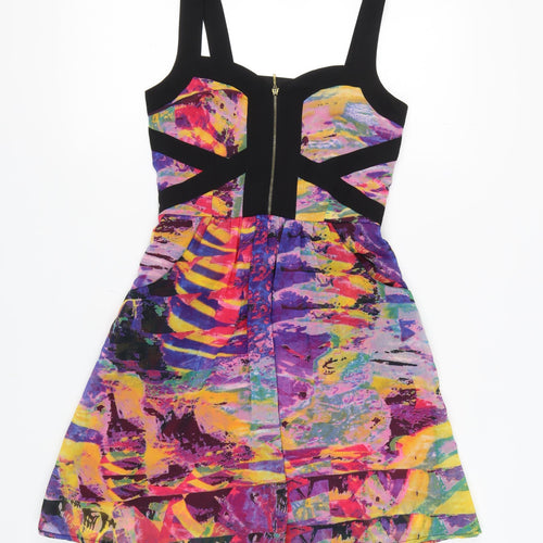 Quiz Women's Multicoloured Fit & Flare Dress Size 6