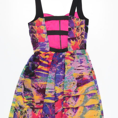 Quiz Women's Multicoloured Fit & Flare Dress Size 6