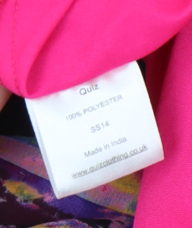 Quiz Women's Multicoloured Fit & Flare Dress Size 6