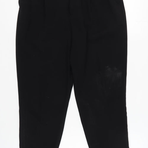 Zara Women's Black Cropped Trousers - Size M
