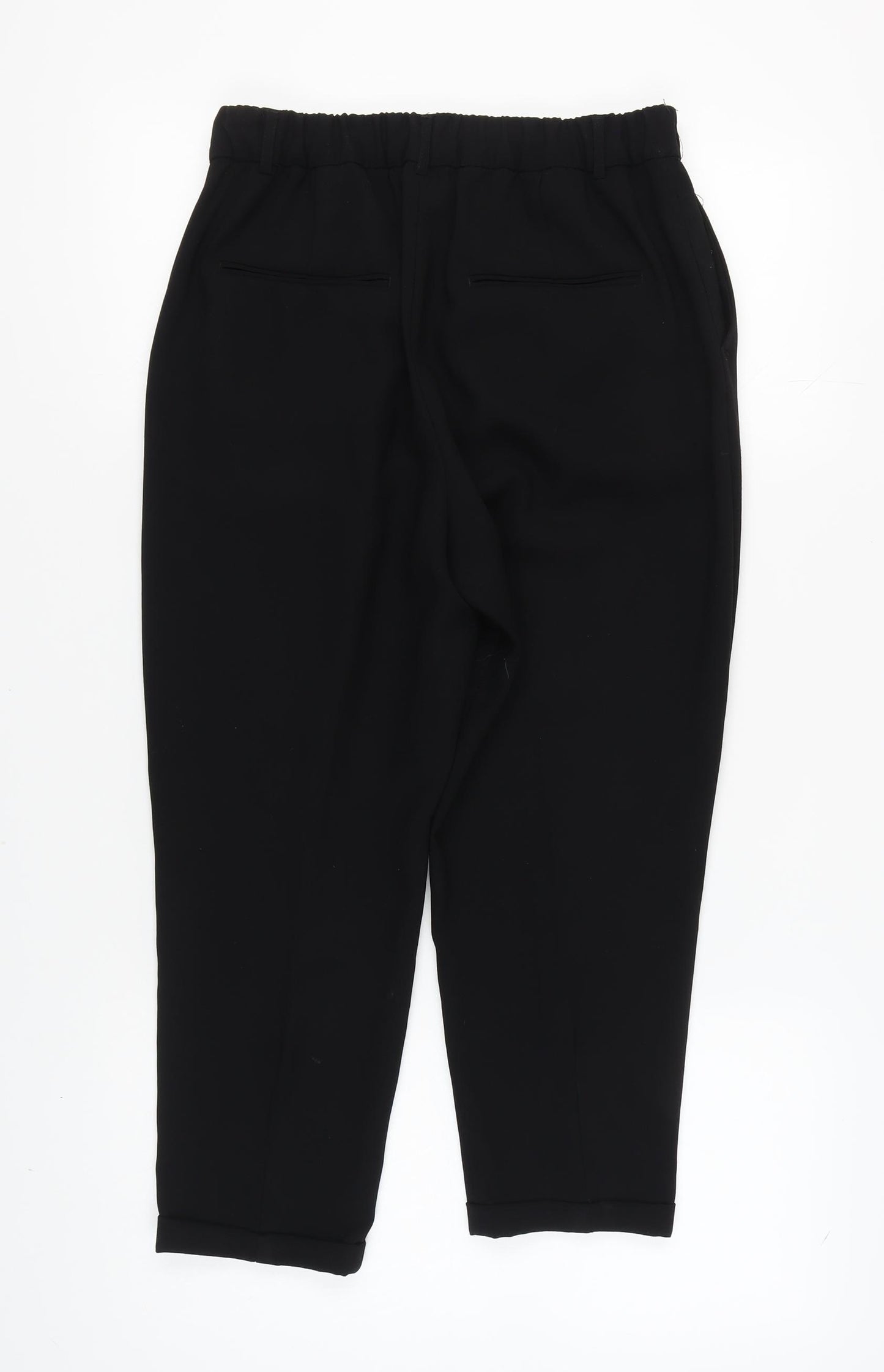 Zara Women's Black Cropped Trousers - Size M