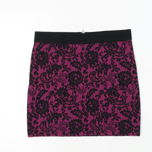 H&M Women's Pencil Skirt, Pink/Black, Size 10