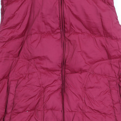 Gap Women's Red XL Puffer Waistcoat, Hooded & Insulated