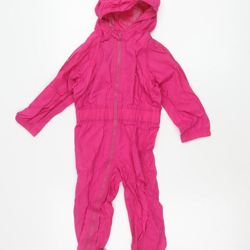 Trespass Girls Pink Snowsuit, Size 18-24 Months, Waterproof