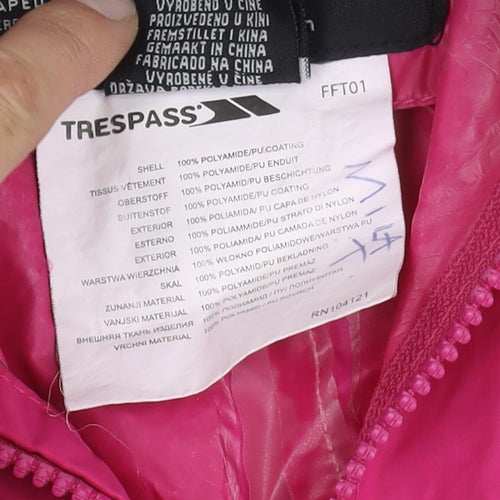 Trespass Girls Pink Snowsuit, Size 18-24 Months, Waterproof