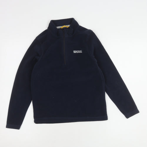 Regatta Boys Blue Fleece Sweatshirt, Size 13 Years, 1/4 Zip