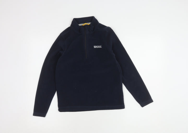 Regatta Boys Blue Fleece Sweatshirt, Size 13 Years, 1/4 Zip