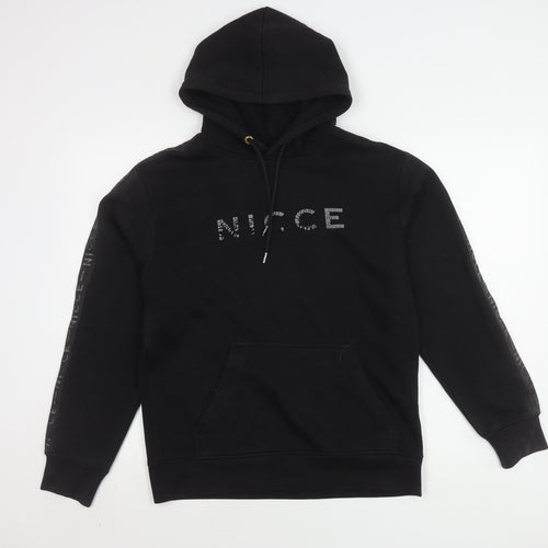 NICCE Men's Black Pullover Hoodie, Size S, Graphic Logo