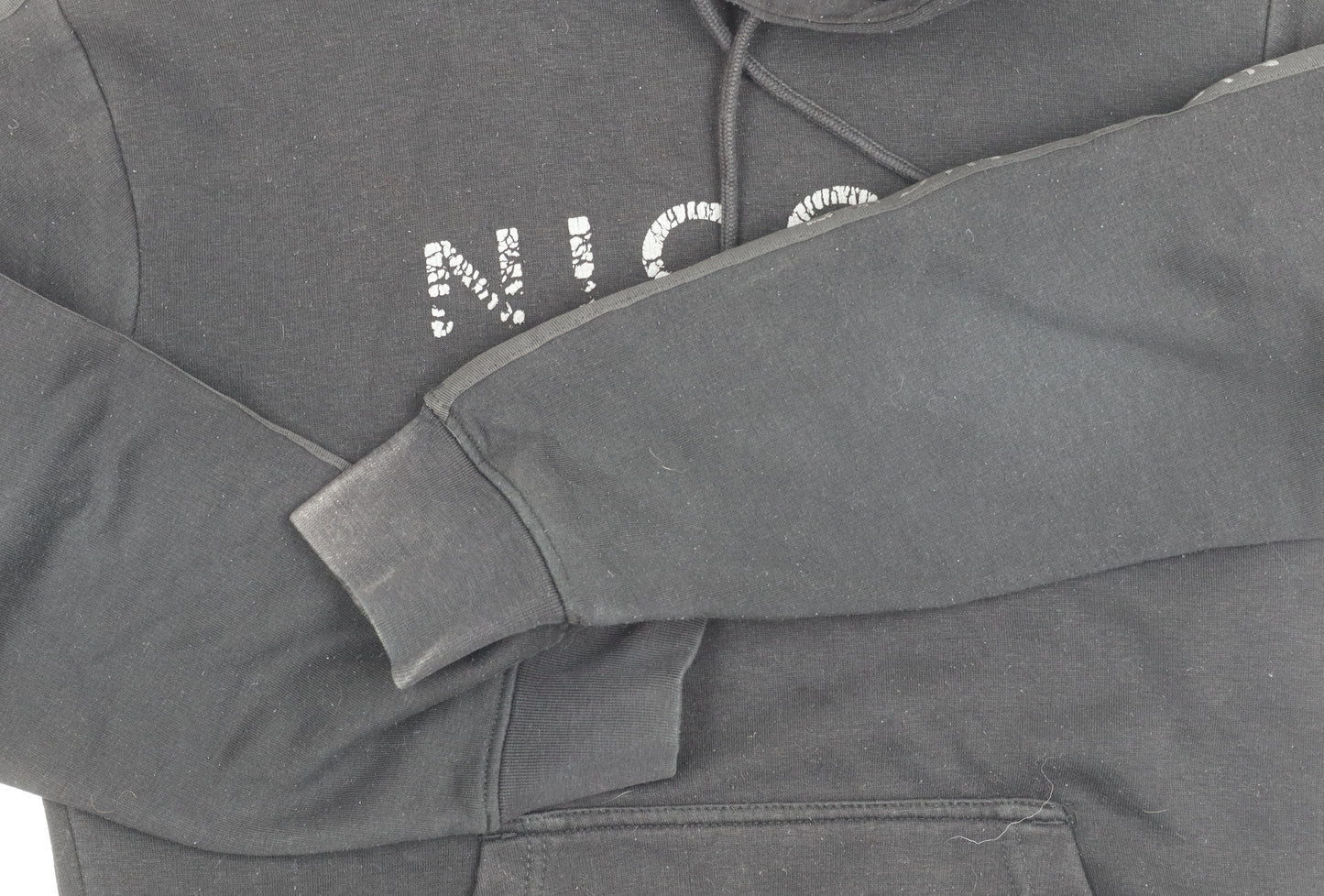NICCE Men's Black Pullover Hoodie, Size S, Graphic Logo