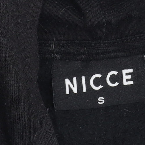 NICCE Men's Black Pullover Hoodie, Size S, Graphic Logo