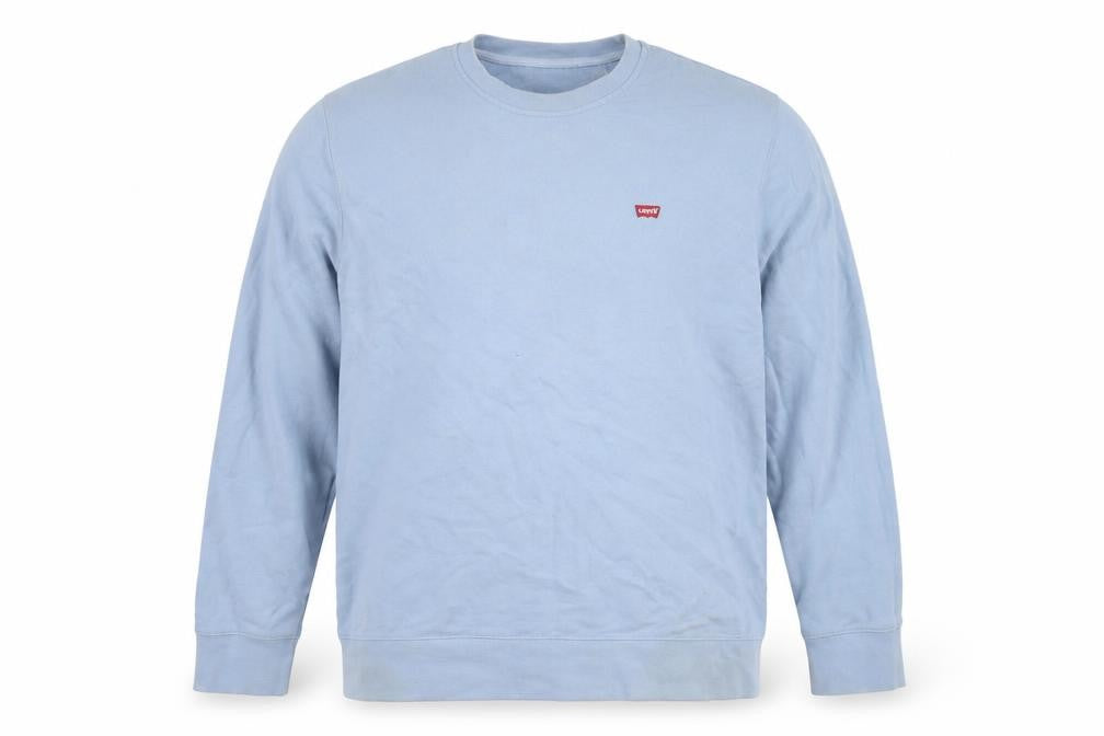 Front view of Levi's Men's Blue Crew Neck Sweatshirt L