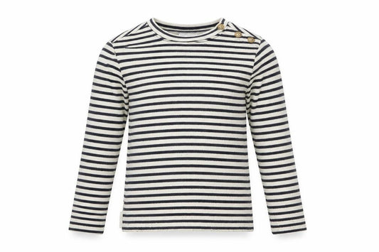 Front view of Craghoppers girls’ blue striped jumper, 9-10 years