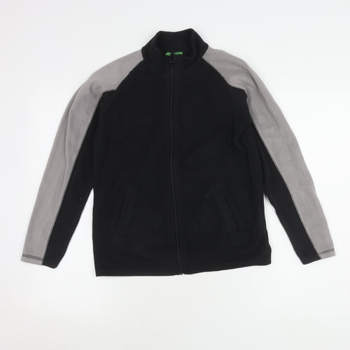 Mountain Warehouse Boys Black Fleece Jacket 13Y, Full Zip