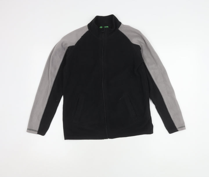Mountain Warehouse Boys Black Fleece Jacket 13Y, Full Zip